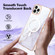 iPhone 15 Pro Marble Pattern Dual-side IMD Magsafe TPU Phone Case - White 006