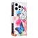 iPhone 15 Pro Colored Drawing Pattern Zipper Phone Leather Case - Two Butterflies