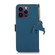 iPhone 15 Pro Genuine Leather Magnetic RFID Leather Phone Case - Blue