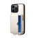 iPhone 15 Pro Zipper Card Slot Phone Case - White