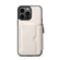 iPhone 15 Pro Zipper Card Slot Phone Case - White