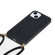 iPhone 15 Plus Wheat Straw Material + TPU Phone Case with Lanyard - Black