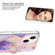 iPhone 15 Plus Electroplating Splicing Marble Pattern IMD TPU Shockproof Case with Ring Holder - Light Purple