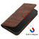 iPhone 15 Plus Football Texture Magnetic Leather Flip Phone Case - Brown
