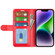 iPhone 15 Plus R64 Texture Horizontal Flip Leather Phone Case - Red