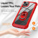 iPhone 15 Plus TPU + PC Lens Protection Phone Case with Ring Holder - Red