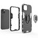 iPhone 15 Plus Shockproof PC + TPU Holder Phone Case - Black