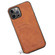 iPhone 15 Plus Denior PU Dual Card Slot Back Cover Phone Case - Brown