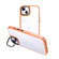 iPhone 15 Plus Invisible Camera Holder Transparent Phone Case - Orange