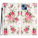 iPhone 15 Plus Colored Drawing Leather Phone Case - Peonies