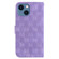 iPhone 15 Plus Double 8-shaped Embossed Leather Phone Case - Purple