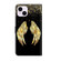 iPhone 15 Plus Crystal 3D Shockproof Protective Leather Phone Case - Golden Wings