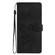 iPhone 15 Plus Flower Butterfly Embossing Pattern Leather Phone Case - Black