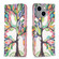 iPhone 15 Plus Colored Drawing Pattern Leather Phone Case - Tree Life