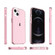iPhone 15 Plus Shockproof Terminator Transparent Phone Case - Pink