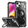 iPhone 15 Plus Armor Series MagSafe Magnetic Holder Phone Case - Black