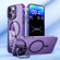 iPhone 15 Plus MagSafe Magnetic Invisible Holder Transparent Phone Case - Purple