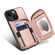 iPhone 15 Plus Zipper Card Slot Phone Case - Pink