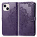 iPhone 15 Mandala Flower Embossed Leather Phone Case - Purple