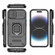 iPhone 15 Sliding Camshield TPU + PC Shockproof Phone Case with Holder - Black