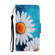iPhone 15 3D Colored Drawing Flip Leather Phone Case - Chrysanthemum