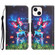 iPhone 15 Colored Drawing Leather Phone Case - Bottle Butterfly