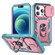 iPhone 15 Pro Max Sliding Camshield Holder Phone Case - Pink+Green