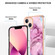 iPhone 15 Electroplating Marble Dual-side IMD Phone Case - Pink 013