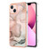 iPhone 15 Electroplating Marble Dual-side IMD Phone Case - Rose Gold 015