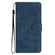 iPhone 15 Seven Butterflies Embossed Leather Phone Case - Blue