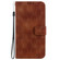 iPhone 15 Double 8-shaped Embossed Leather Phone Case - Brown