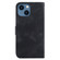 iPhone 15 7-shaped Embossed Leather Phone Case - Black