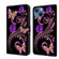 iPhone 15 Crystal 3D Shockproof Protective Leather Phone Case - Purple Flower Butterfly