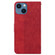 iPhone 15 Geometric Embossed Leather Phone Case - Red