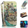 iPhone 15 3D Colored Horizontal Flip Leather Phone Case - Zoo