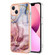 iPhone 15 Electroplating Marble Dual-side IMD Phone Case - Rose Red 014