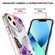 iPhone 15 Electroplating Pattern IMD TPU Shockproof Case - Purple Flower