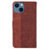 iPhone 15 Geometric Embossed Leather Phone Case - Brown