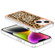 iPhone 15 Electroplating Marble Dual-side IMD Phone Case - Leopard Print