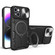 iPhone 15 CD Texture Sliding Camshield Magnetic Holder Phone Case - Black