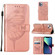 iPhone 15 Embossed Butterfly Leather Phone Case - Rose Gold
