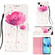 iPhone 15 3D Painting Horizontal Flip Leather Phone Case - Flower