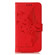 iPhone 15 Feather Pattern Litchi Texture Leather Phone Case - Red