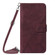 iPhone 15 Crossbody 3D Embossed Flip Leather Phone Case - Wine Red