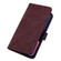 iPhone 15 Crossbody 3D Embossed Flip Leather Phone Case - Wine Red