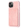 iPhone 15 BF28 Frosted Card Bag Phone Case with Holder - Pink