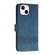 iPhone 15 Cubic Skin Feel Flip Leather Phone Case - Blue