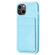 iPhone 15 BF28 Frosted Card Bag Phone Case with Holder - Blue