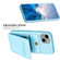 iPhone 15 BF28 Frosted Card Bag Phone Case with Holder - Blue