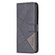 iPhone 15 Magnetic Buckle Rhombus Texture Leather Phone Case - Black